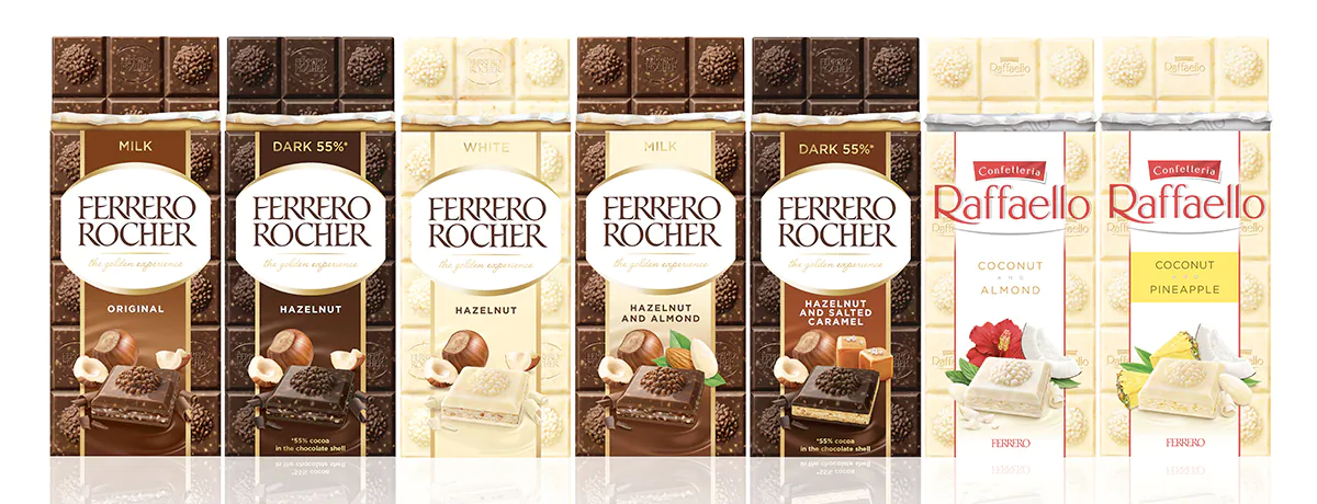 FERRERO ROCHER E RAFFAELLO ORA FORMATO PREMIUM TAVOLETTA DI CIOCCOLATO ...