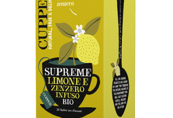 Cupper porta in Italia Supreme Limone e Zenzero Infuso Bio